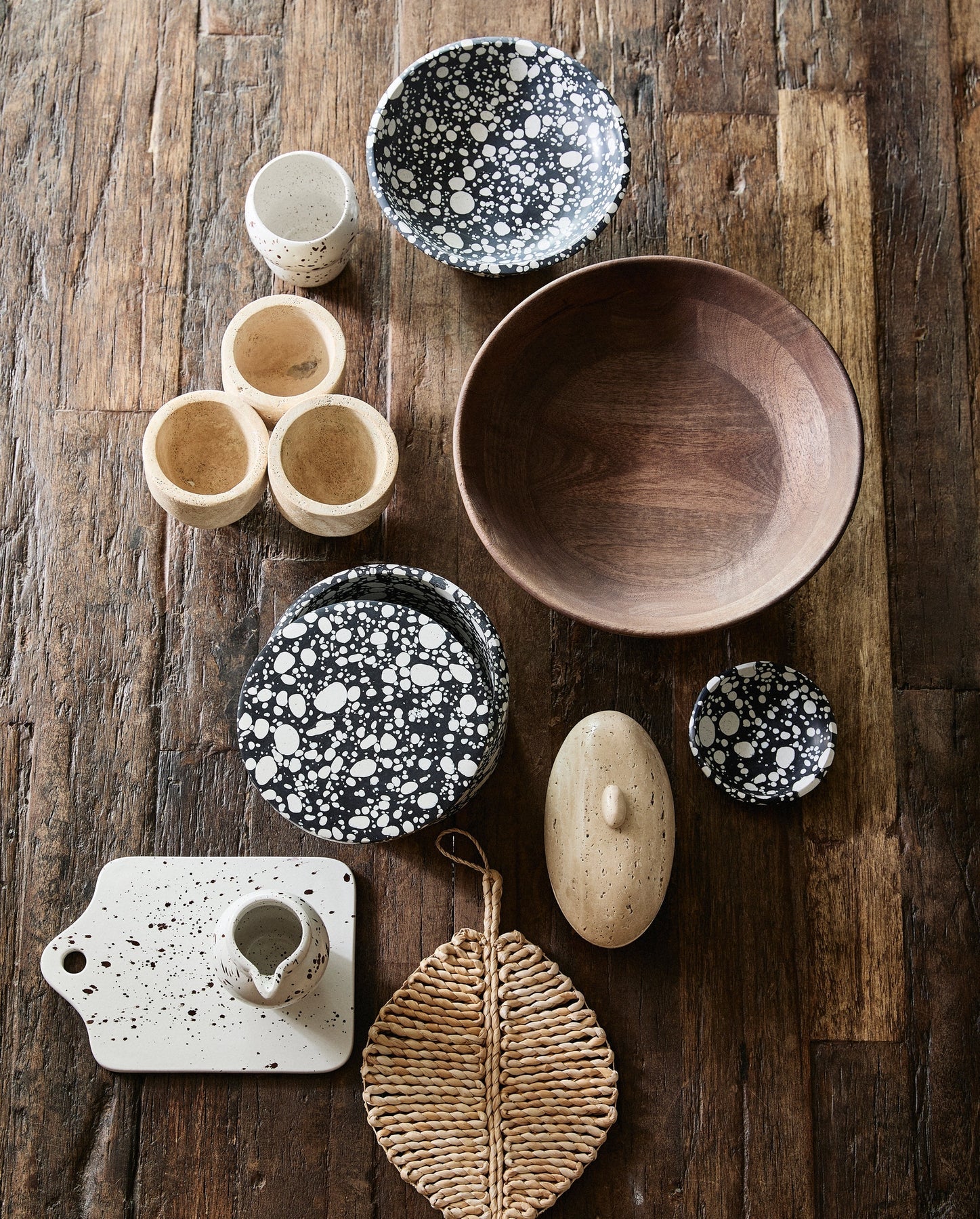 Terrazzo Black/White Lid Box - stoneandbeige