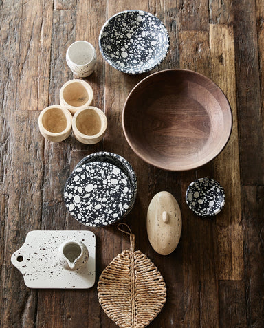 Terrazzo Black/White Lid Box - stoneandbeige