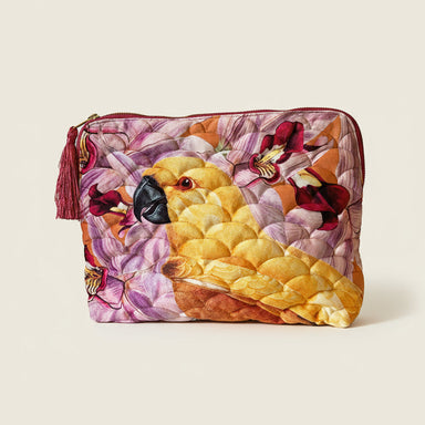 Velvet Orchid Flower Parrot Makeup + Laptop Bag - stoneandbeige