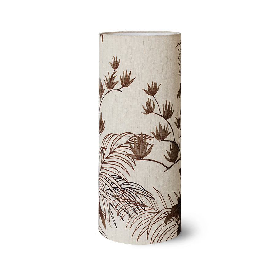 HKLIVING Brown Flower Cylinder Lamp Shade