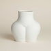 White Matt Lady Bum Vase - stoneandbeige