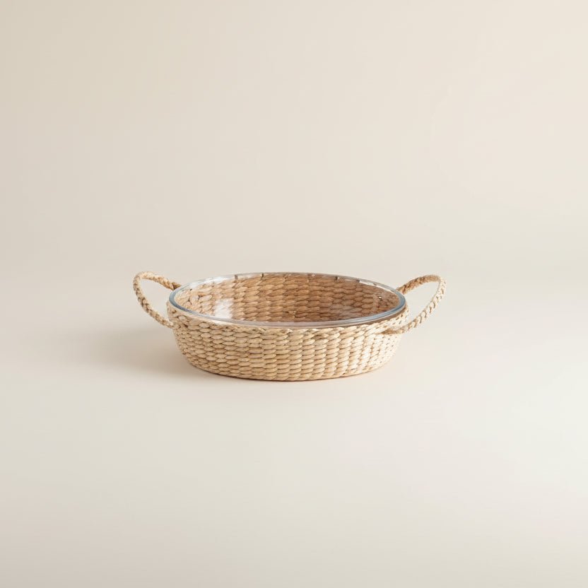 Wicker Round Baking Rattan Basket - stoneandbeige