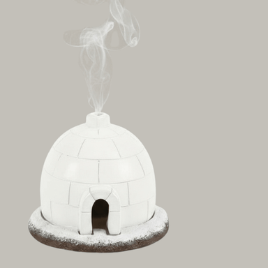 Winter White Igloo Incense Burner - stoneandbeige