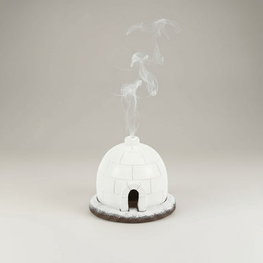 White Igloo Incense Burner - stoneandbeigeWhite Igloo Incense Burner