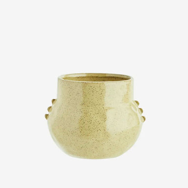 Yellow Unqiue Glazed Plant Pot - stoneandbeige