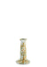 Yellow/Green Splatter Painted Glazed Candle Holder - stoneandbeige