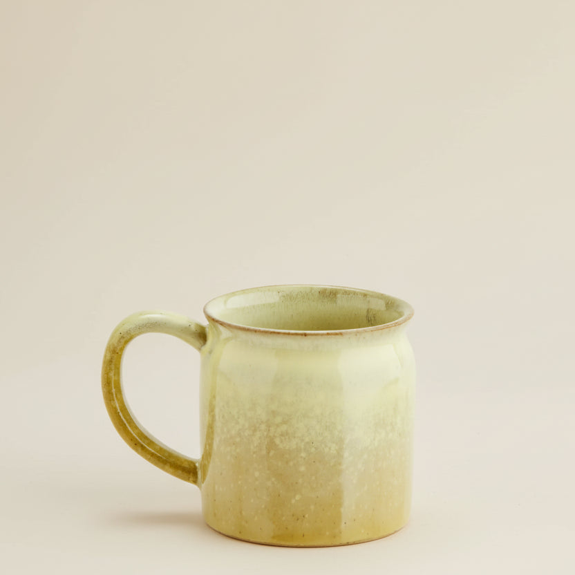 Bright Water Coloured Mustard Stoneware Mug